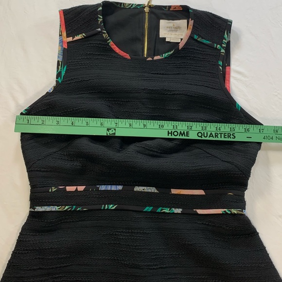 Kate Spade New York Womens Black Cotton Blend Blossom Trim Tweed Dress Size 6 - Picture 5 of 10